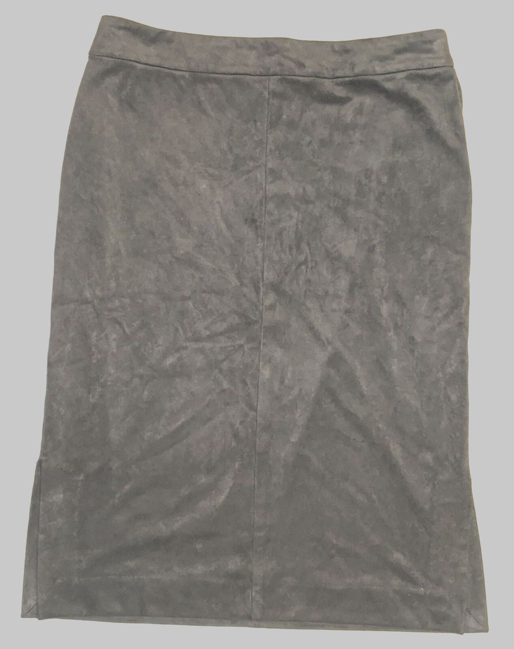 Loft Outlet Skirt Grey sz 2 Midi Velvet Look & Feel